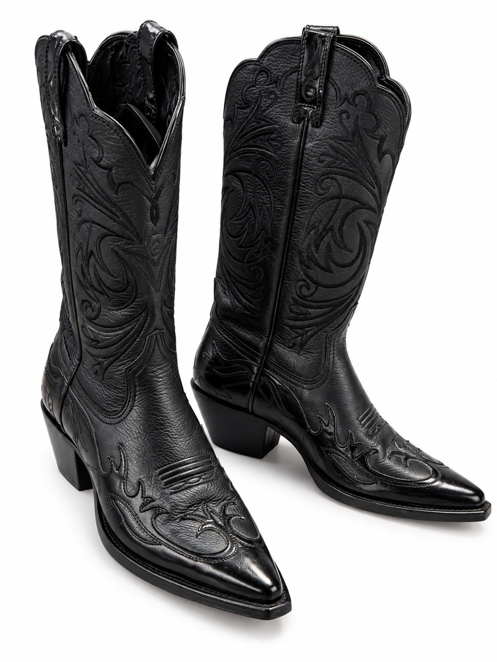 Ariat Black Embroidered Western Heeled Cowboy Boots